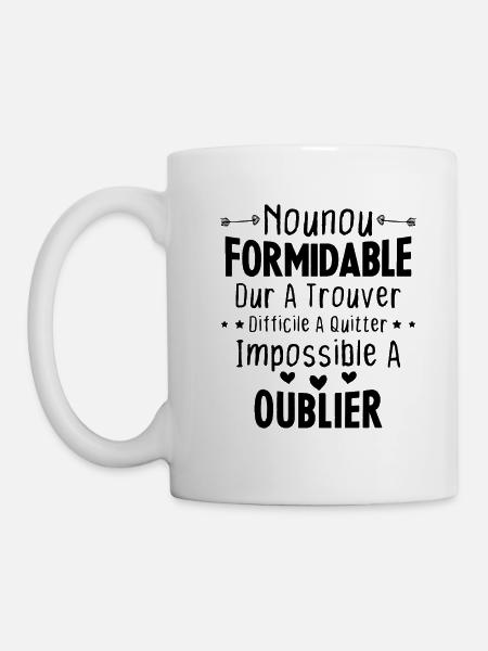 Nounou formidable Idée Cadeau Pour Nounou Famille - Mug blanc - blanc