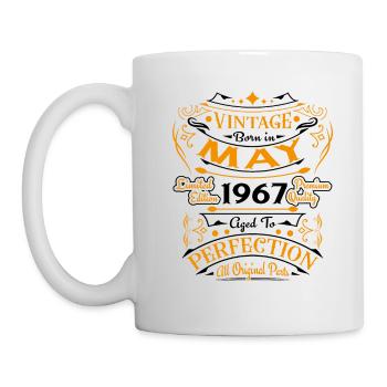 May 1967 Vintage Born in May 1967 Anniversary - Mug - white - Left