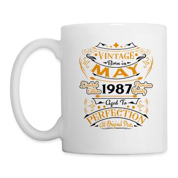 May 1987 Vintage Born in May 1987 Anniversary - Mug - white - Left