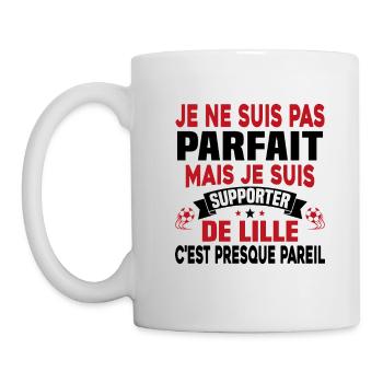 Je Suis Supporter De Lille Cadeau - Mug blanc - blanc - Gauche
