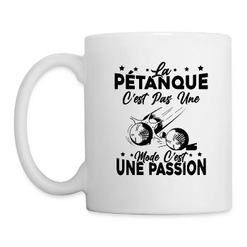 la pétanque Est Une Passion Cadeau - Mug blanc - blanc - Gauche