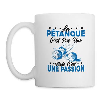la pétanque Est Une Passion Cadeau - Mug blanc - blanc - Gauche
