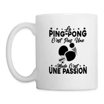 le Pingpong Est Une Passion idée cadeau - Mug blanc - blanc - Gauche
