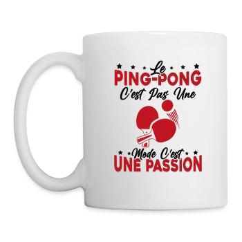 le Pingpong Est Une Passion idée cadeau - Mug blanc - blanc - Gauche