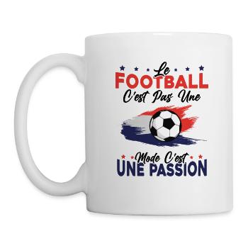 le football Est Une Passion joueur de foot - Mug blanc - blanc - Gauche