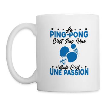 le Pingpong Est Une Passion idée cadeau - Mug blanc - blanc - Gauche