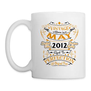 Vintage Born In May 2012 Birthday Gift - Mug - white - Left