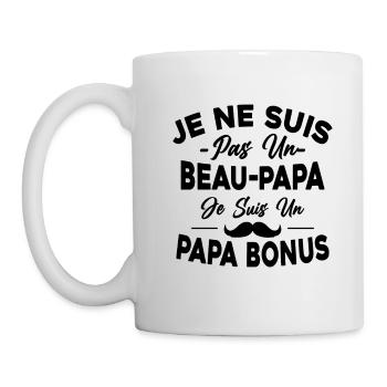 Je Ne Suis Pas Un Beau-papa Je Suis Un Papa Bonus - Mug blanc - blanc - Gauche