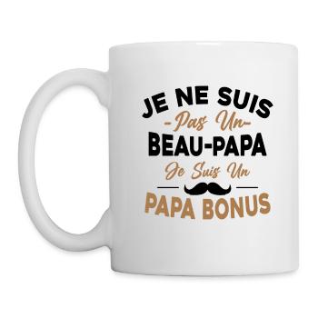 Je Ne Suis Pas Un Beau-papa Je Suis Un Papa Bonus - Mug blanc - blanc - Gauche