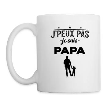 Je peux pas je suis papa bébé - Mug blanc - blanc - Gauche