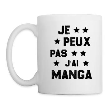 Je Peux Pas J'ai Manga - Mug blanc - blanc - Gauche
