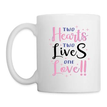 Two Hearts, Two Lives, One Love - Mug - white - Left