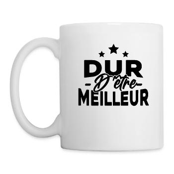 Dur D'être Le Meilleur Cadeau - Mug blanc - blanc - Gauche