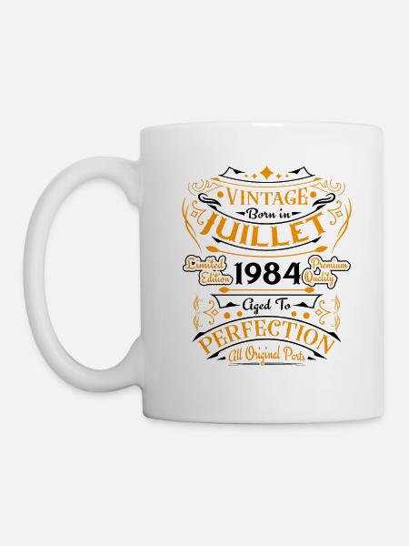 Fabriqué En Juillet 1984 Anniversaire Vintage 1984 - Mug blanc - blanc