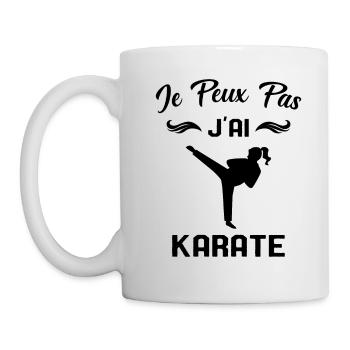 J'peux Pas j'ai Karate Cadeau Femme - Mug blanc - blanc - Gauche