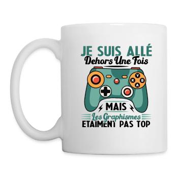 Cadeau Humour Console Graphisme Jeux Vidéo - Mug blanc - blanc - Gauche
