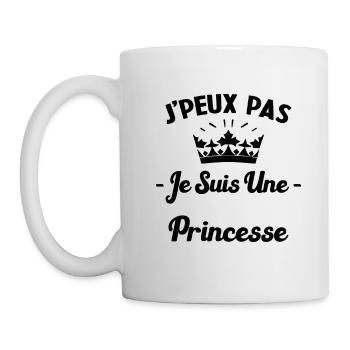 Je Peux Pas Je Suis une Princesse Humour Maman - Mug blanc - blanc - Gauche