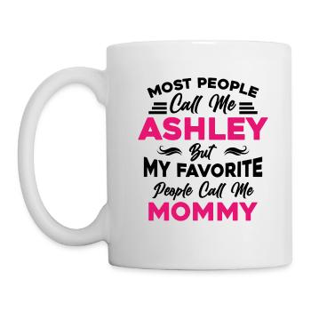 Ashley nom Maman m'appellent Ashley - Mug blanc - blanc - Gauche