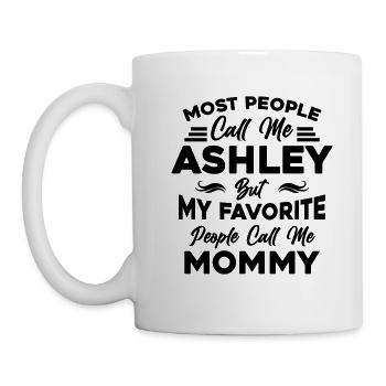 Ashley nom Maman m'appellent Ashley - Mug blanc - blanc - Gauche