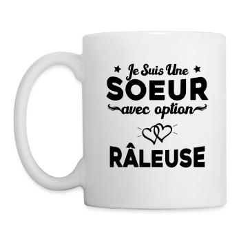 Je suis une soeur avec option Râleuse - Mug blanc - blanc - Gauche