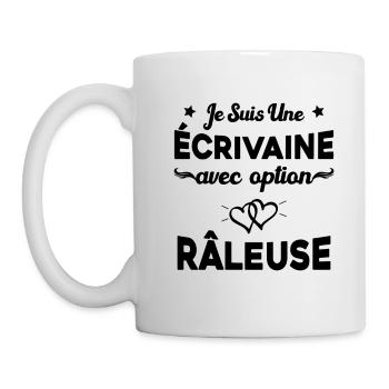 Femme je suis une écrivaine avec option râleuse - Mug blanc - blanc - Gauche