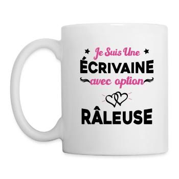 Femme je suis une écrivaine avec option râleuse - Mug blanc - blanc - Gauche