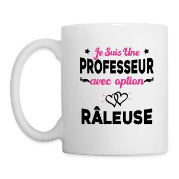 Femme je suis une professeur avec option râleuse - Mug blanc - blanc - Gauche