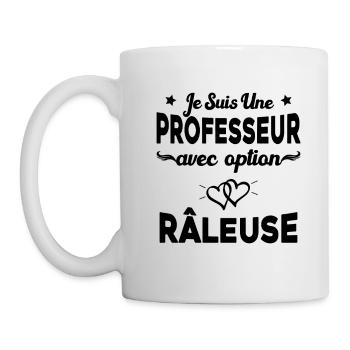 Femme je suis une professeur avec option râleuse - Mug blanc - blanc - Gauche