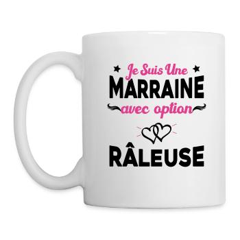 Femme je suis une marraine avec option râleuse - Mug blanc - blanc - Gauche