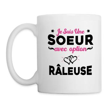 Je suis une soeur avec option Râleuse - Mug blanc - blanc - Gauche