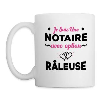 Femme je suis une notaire avec option râleuse - Mug blanc - blanc - Gauche