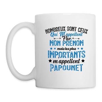 Les Plus Importants M'appellent Papounet Cadeau - Mug blanc - blanc - Gauche