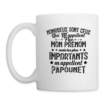 Les Plus Importants M'appellent Papounet Cadeau - Mug blanc - blanc - Gauche