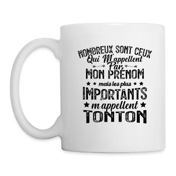 Les Plus Importants M'appellent Tonton Cadeau - Mug blanc - blanc - Gauche