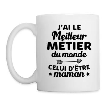 Le Meilleur Métier du Monde, celui d'être Maman - Mug blanc - blanc - Gauche