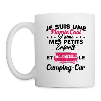 Mamie J'aime Mes Petite Enfants et le Camping Car - Mug blanc - blanc - Gauche