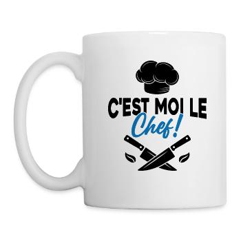 C'est moi le chef Toque de cuisinier - Mug blanc - blanc - Gauche