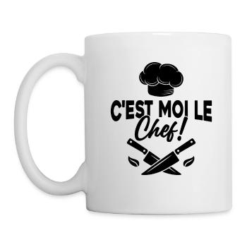C'est moi le chef Toque de cuisinier - Mug blanc - blanc - Gauche