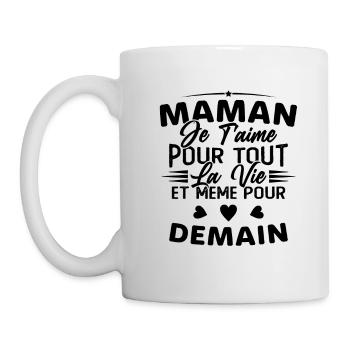 Maman je t'aime Mère Bébé Naissance Amour - Mug blanc - blanc - Gauche