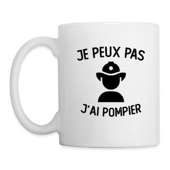 Je peux Pas J'ai Pompier Fête Des Pères - Mug blanc - blanc - Gauche