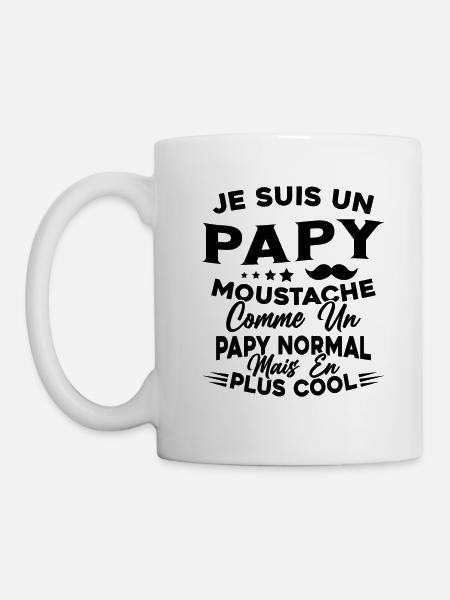 Un Papy Moustache Comme Un Papy Normal - Mug blanc - blanc