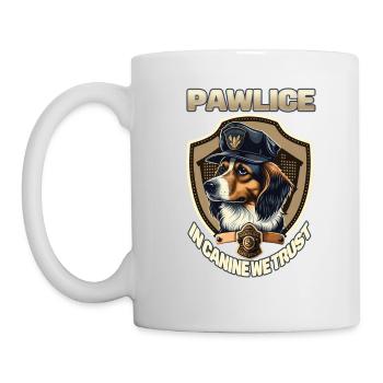 Pawlice in Canine We Trust - Police Dog - Mug - white - Left