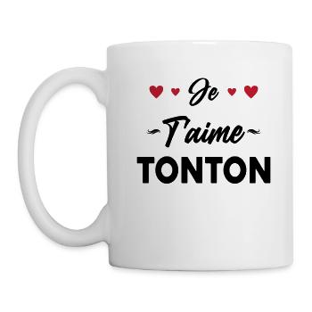 Je T'aime Tonton Cadeau D'anniversaire - Mug blanc - blanc - Gauche