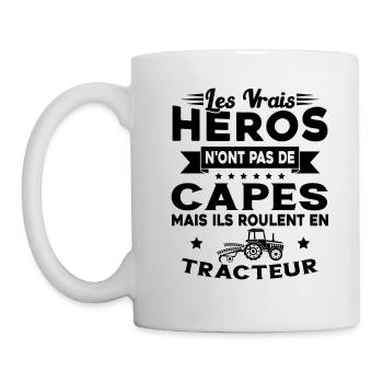 Tracteur Héros Cadeau Agriculteur Humour Fermier - Mug blanc - blanc - Gauche
