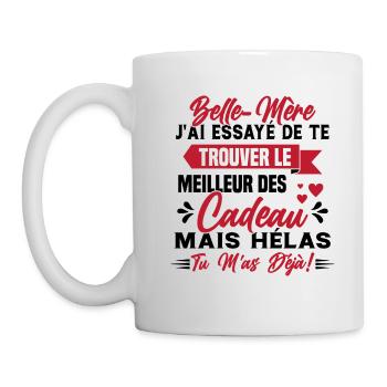 Belle mère Cadeau Fête des Mères Enfant Famille - Mug blanc - blanc - Gauche