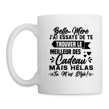 Belle mère Cadeau Fête des Mères Enfant Famille - Mug blanc - blanc - Gauche