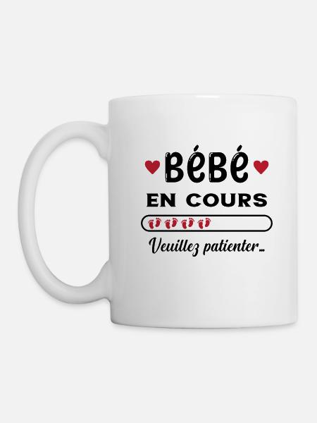 Bébé en cours - Mug blanc - blanc