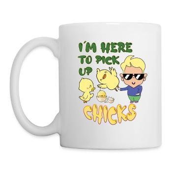 I'm Here To Pick Up Chicks - Mug - white - Left