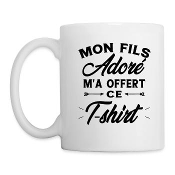 Mon Fils Adoré Humour Maman / Papa Cadeau - Mug blanc - blanc - Gauche