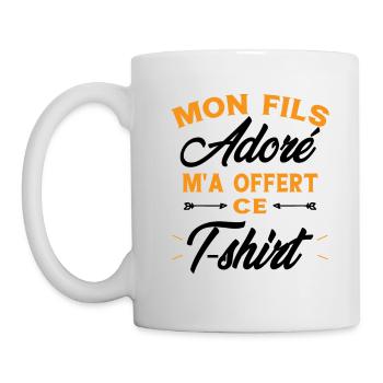 Mon Fils Adoré Humour Maman / Papa Cadeau - Mug blanc - blanc - Gauche